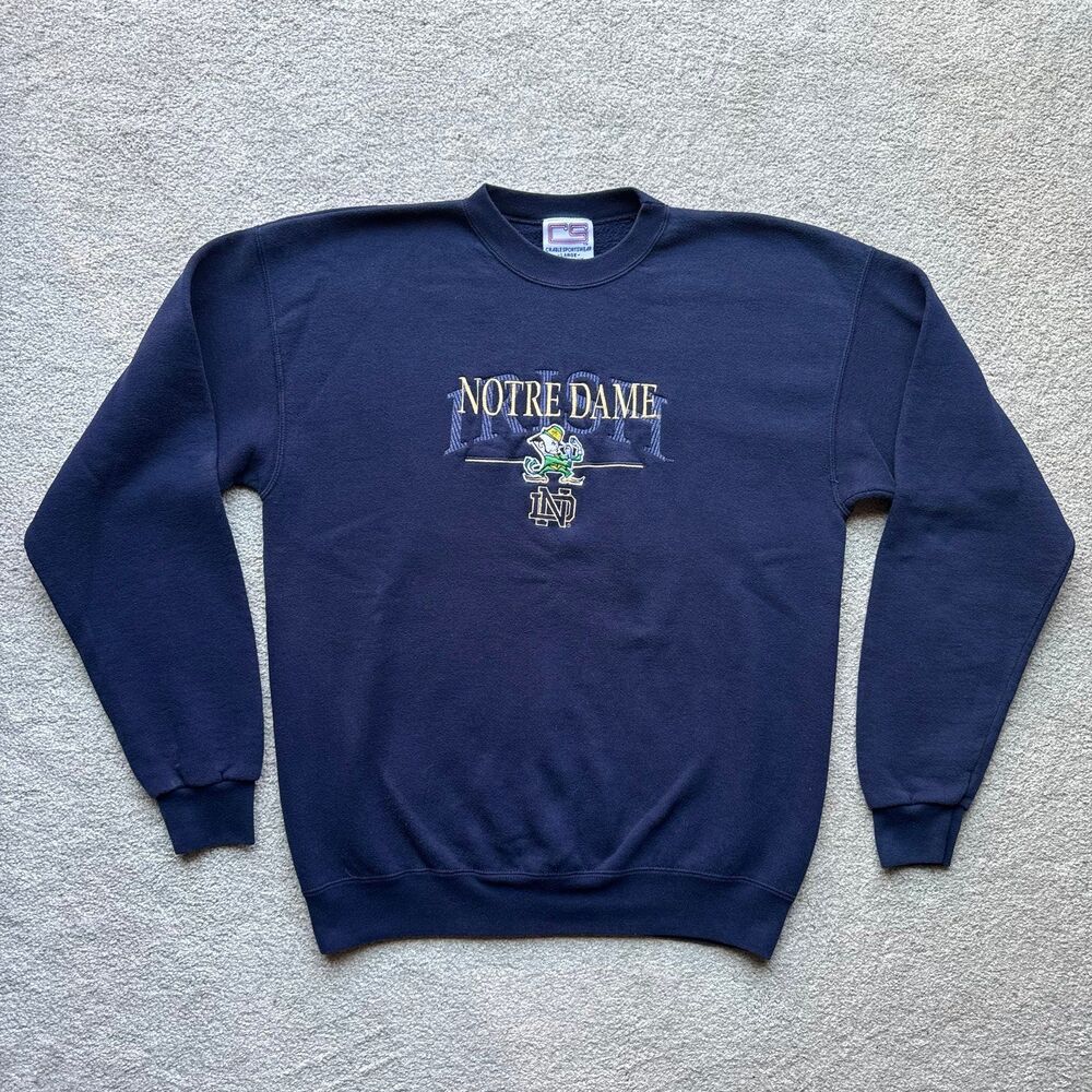 Vintage Made In USA Notre Dame Fighting Irish Crable Sportswear Sweatshirt